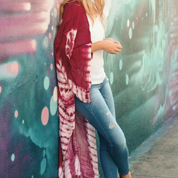 Tie-dye long kimono - Picture 3 of 4